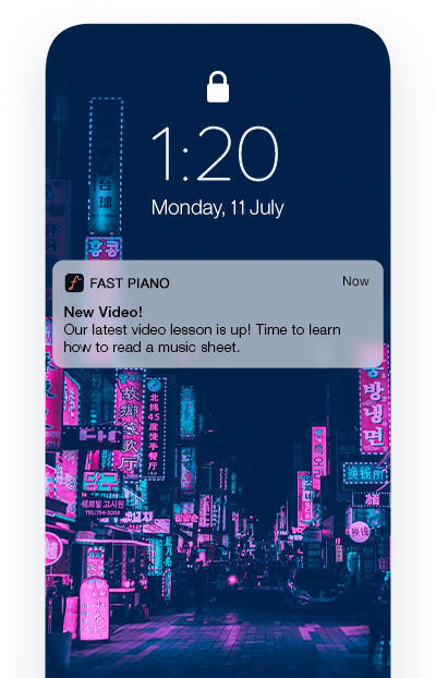 Push Notifications for Online Courses app