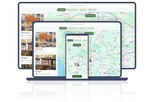 Image of a GoodBarber application available on Mobile, Tablet and Computers.
