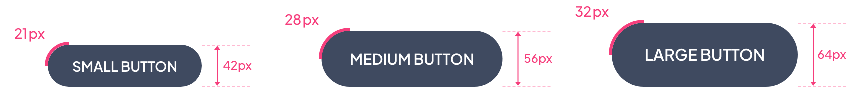 Round shape on button