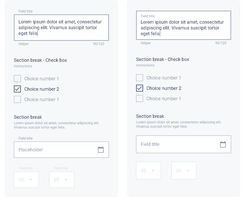 Form components with sharp style
