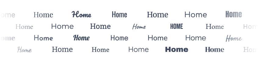 The label in different font families