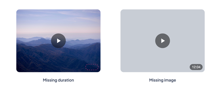 A missing duration, and a missing image