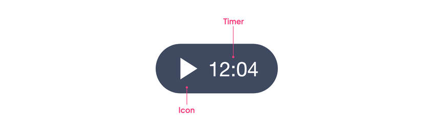 The icon and the timer, side by side
