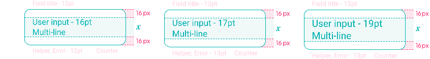 Medium multi-line text field in Title-Up layout