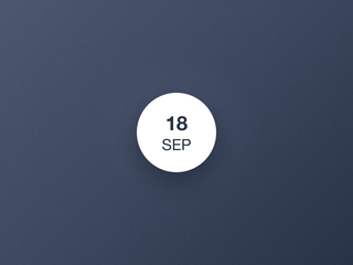 A date bullet showing a day and a month