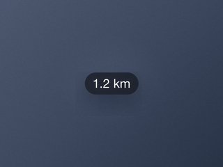A distance label on its own