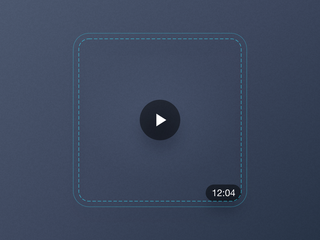 A media container holding a play icon and a duration