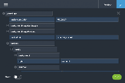 une capture d'écran montrant le pannel d'édition avancée permettant de configurer chaque propriété d'un application en profondeur.