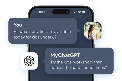 Conversation with an integrated chatbot, powered by ChatGPT, showing a real-time exchange between a user and the AI.