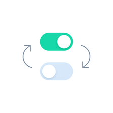Switch illustrating the simple activation or deactivation of a function.