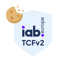 Cookie y logotipo IAB Europe TCFv2, que representa la gestión del consentimiento de los usuarios en Europa.